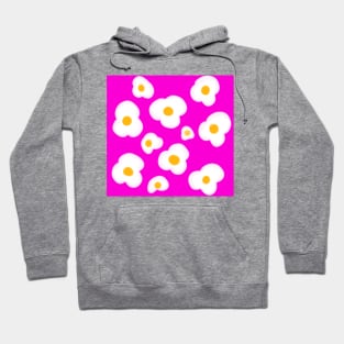 Pink yellow flower abstract pattern art Hoodie